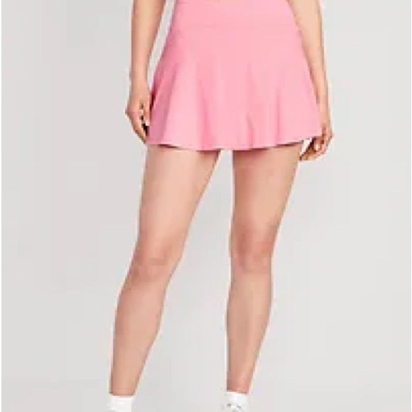 NWT OLD NAVY High-Waisted PowerSoft Mini Skort Color: Anemone Pink SIZE LARGE - Picture 4 of 12